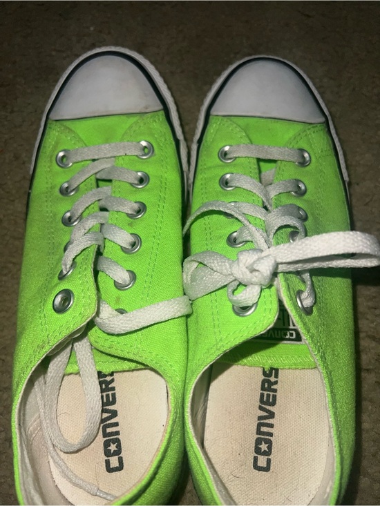 Converse Shoes - Converse Low Top Sneakers Neon Green with White Toe Caps